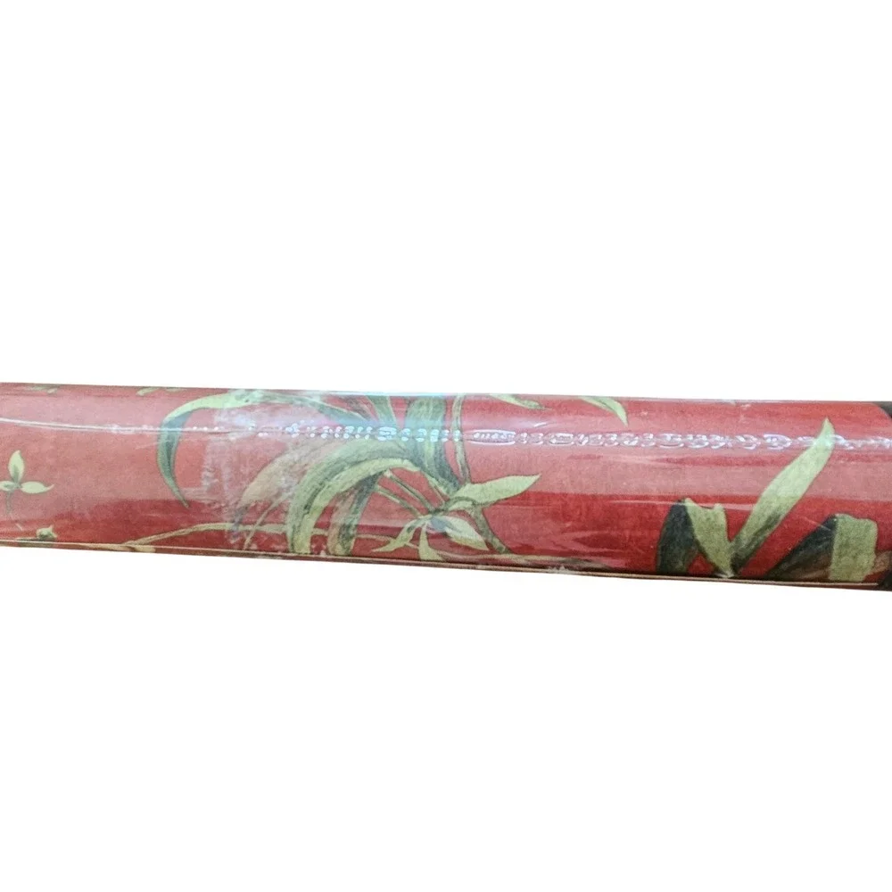 SA Maxwell Co Pineapple Wallpaper Red Solid Vinyl Wallcovering 7411-207 New Roll